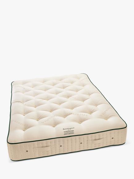 Vispring Kensington Pocket Spring Mattress, Soft Tension, King Size, White