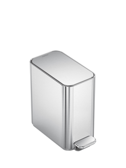 Simplehuman Slim Pedal Bin, 5L, Brushed Stainless Steel