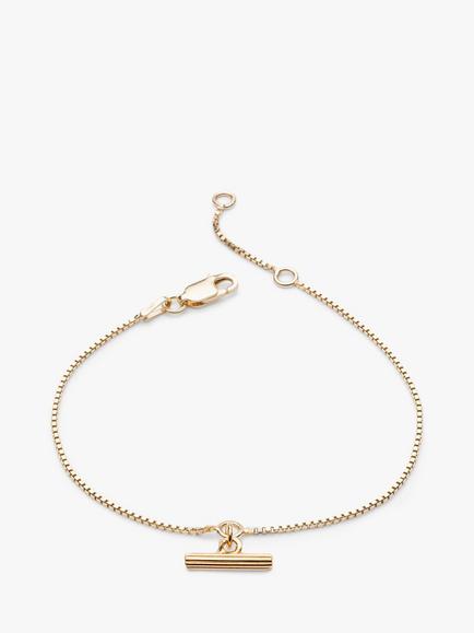 Rachel Jackson London Mini T-Bar Bracelet, Gold, Gold