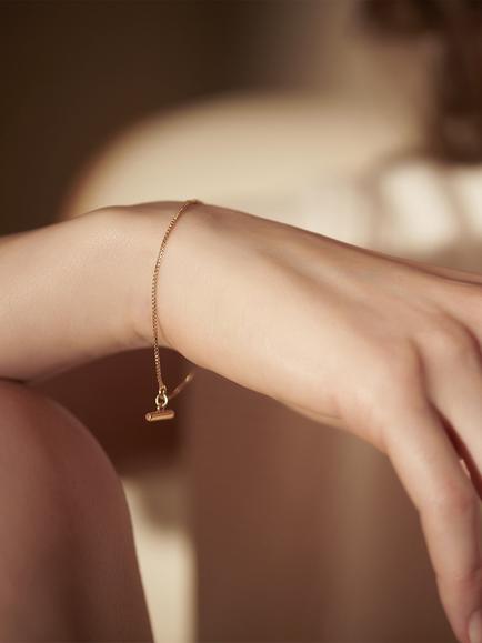 Rachel Jackson London Mini T-Bar Bracelet, Gold - view 2, Gold