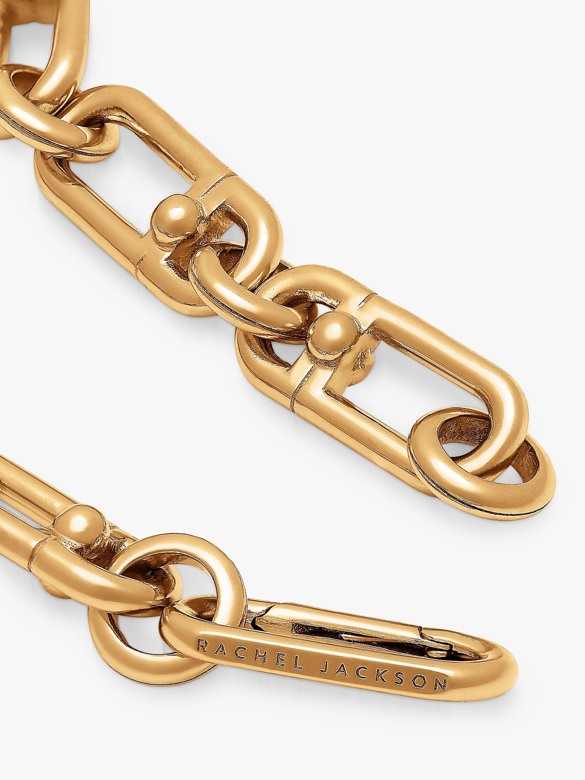 Product image 5 of 5, which shows Rachel Jackson London Statement Stellar Hardware Chain Bracelet, Gold