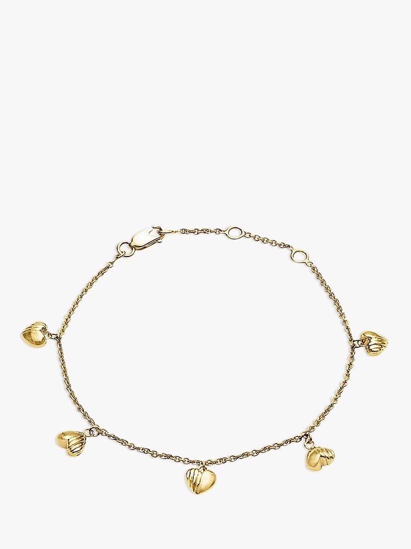 Product image 1 of 4, which shows Rachel Jackson London Untamed Deco Hearts Bracelet, Gold