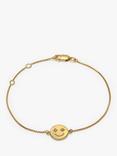 Rachel Jackson London Mini Smiley Face Bracelet, Gold