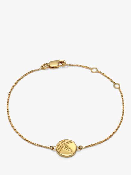 Rachel Jackson London Mini Smiley Face Bracelet, Gold - view 2, Gold