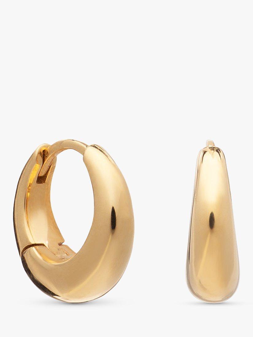 Product image 1 of 5, which shows Rachel Jackson London Chubby Huggie Hoop Earrings, Gold