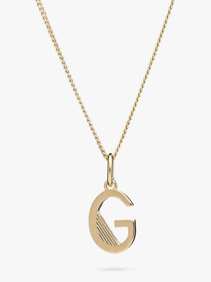 Rachel Jackson London Initial Necklace, Gold, Gold