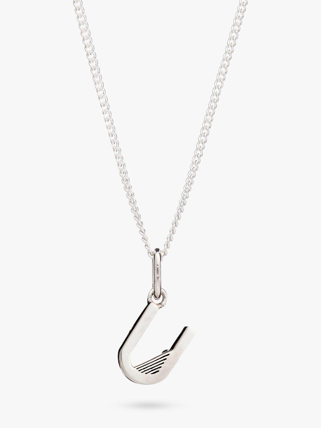 Rachel Jackson London Initial Necklace, Silver, U