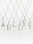 Rachel Jackson London Initial Necklace, Silver