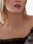 Rachel Jackson London Personalised Zodiac Art Coin Necklace, Gold