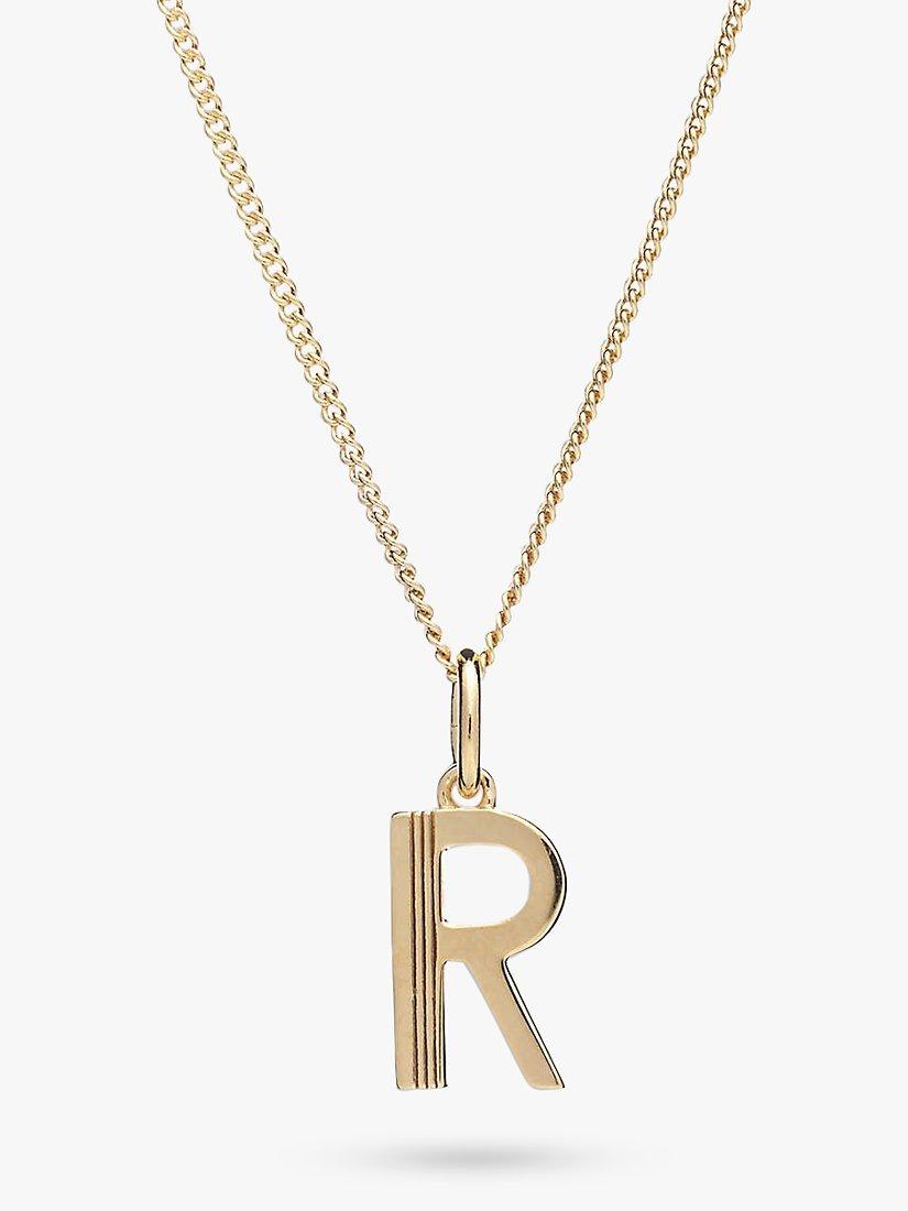 Product image 1 of 4, which shows Rachel Jackson London Initial Necklace, Gold, R