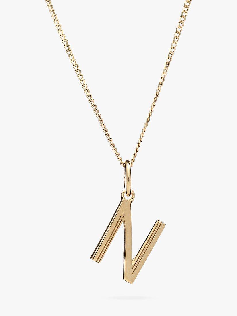 Product image 1 of 4, which shows Rachel Jackson London Initial Necklace, Gold, N