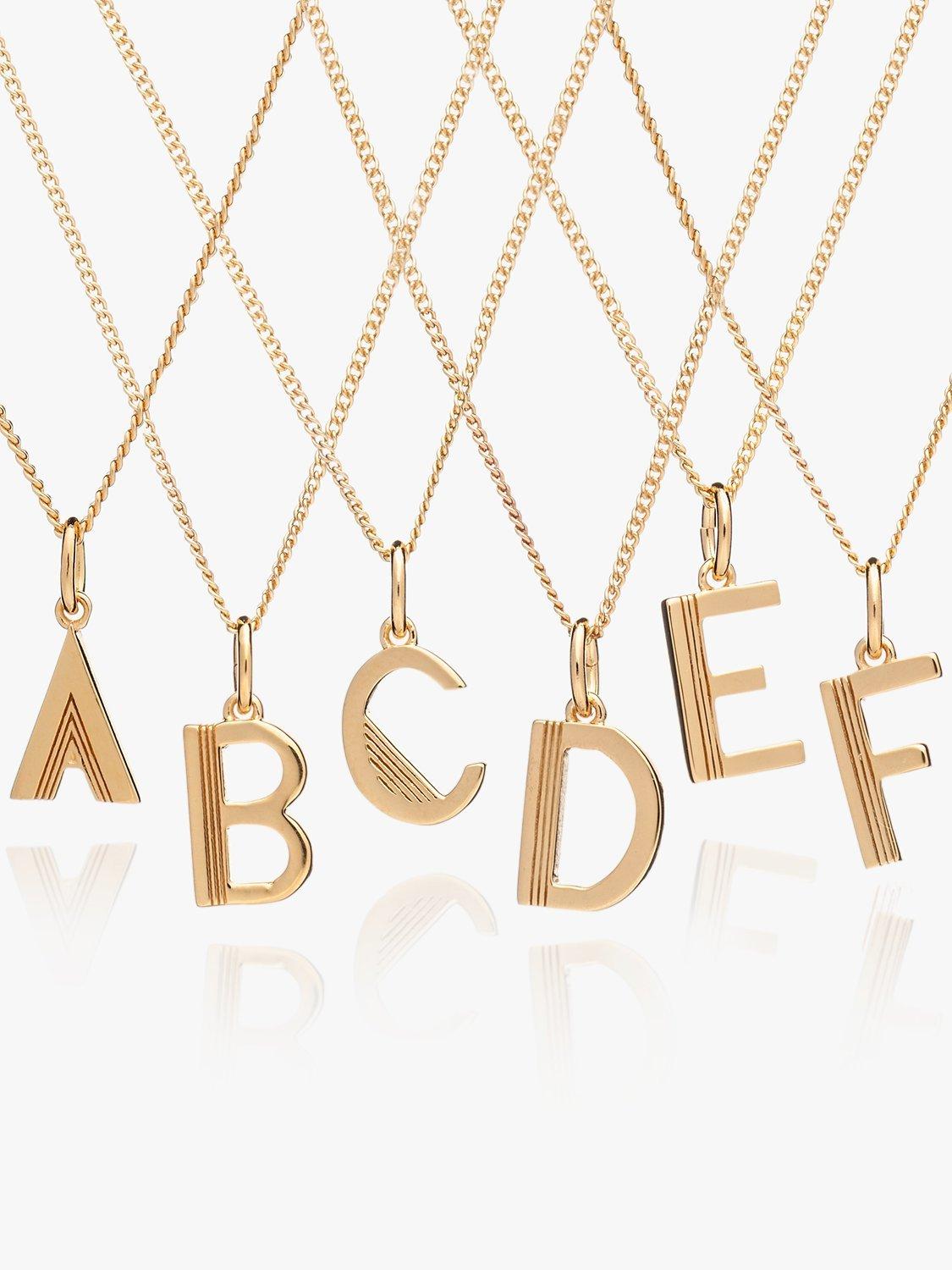 Product image 4 of 4, which shows Rachel Jackson London Initial Necklace, Gold, N