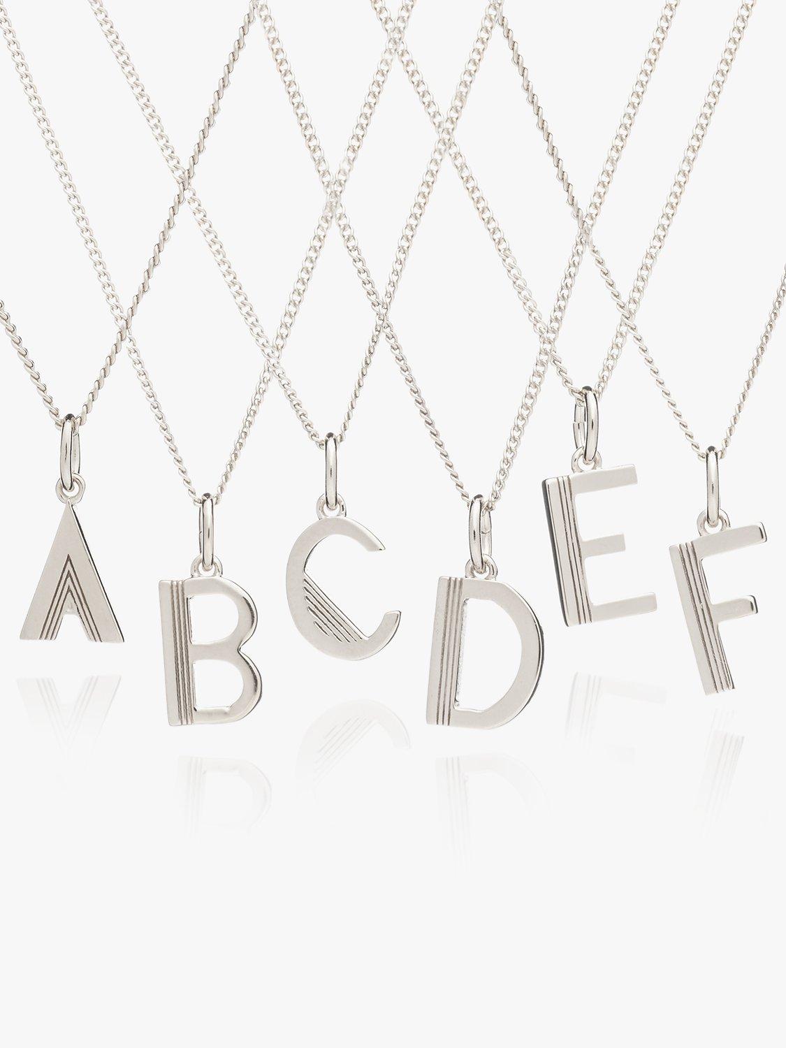Product image 2 of 3, which shows Rachel Jackson London Initial Necklace, Silver, Y