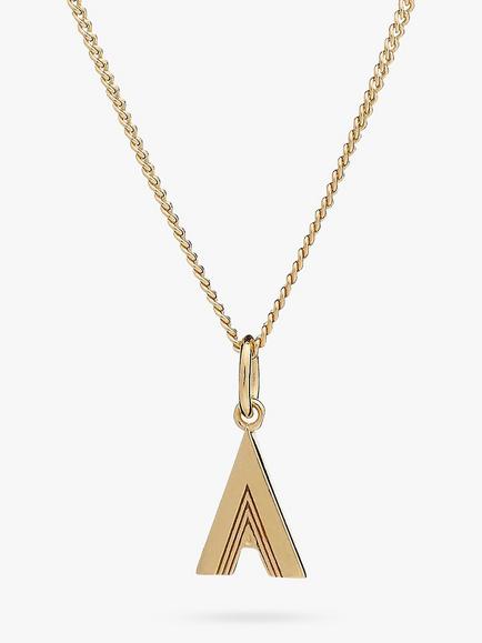 Rachel Jackson London Initial Necklace, Gold, Gold