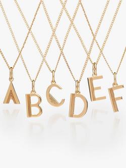 Rachel Jackson London Initial Necklace, Gold - view 2, A