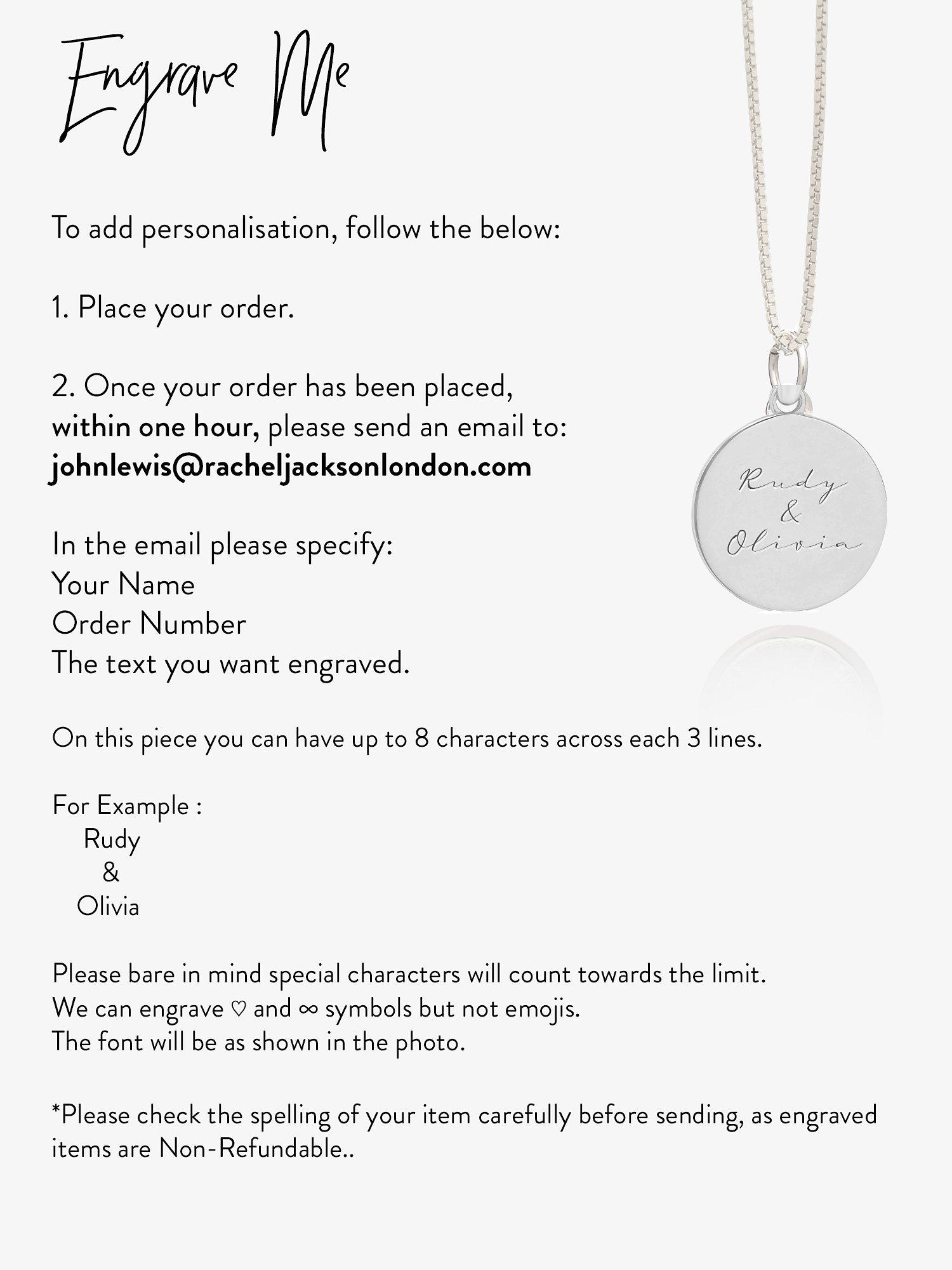 Product image 4 of 4, which shows Rachel Jackson London Personalised Zodiac Art Coin Necklace, Silver, Aries