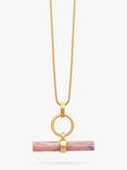 Rachel Jackson London Optimism T-Bar Rose Necklace, Gold