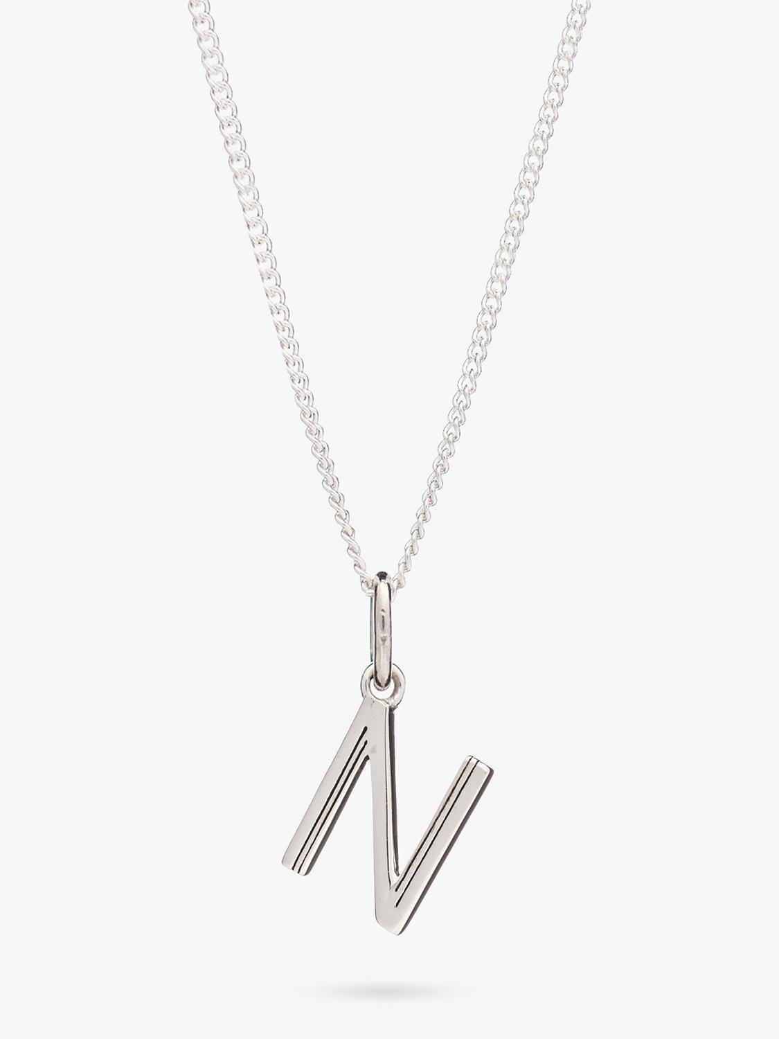 Product image 1 of 3, which shows Rachel Jackson London Initial Necklace, Silver, N