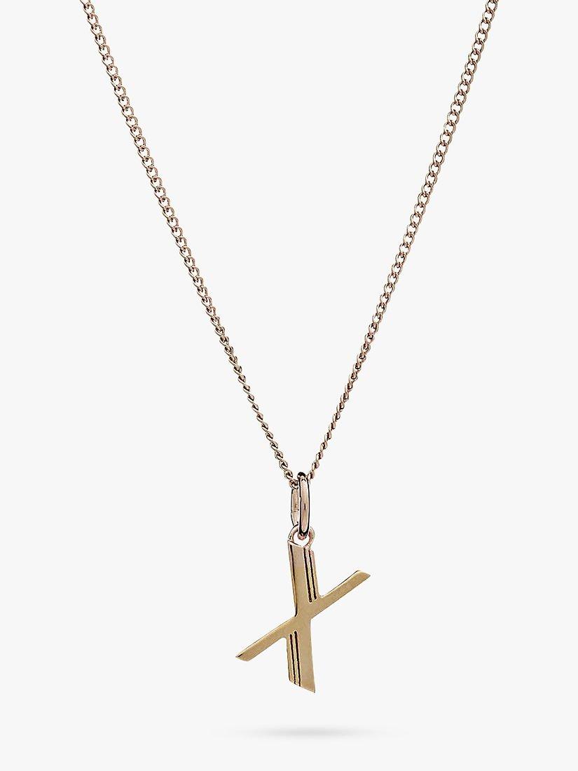 Product image 1 of 4, which shows Rachel Jackson London Initial Necklace, Gold, X