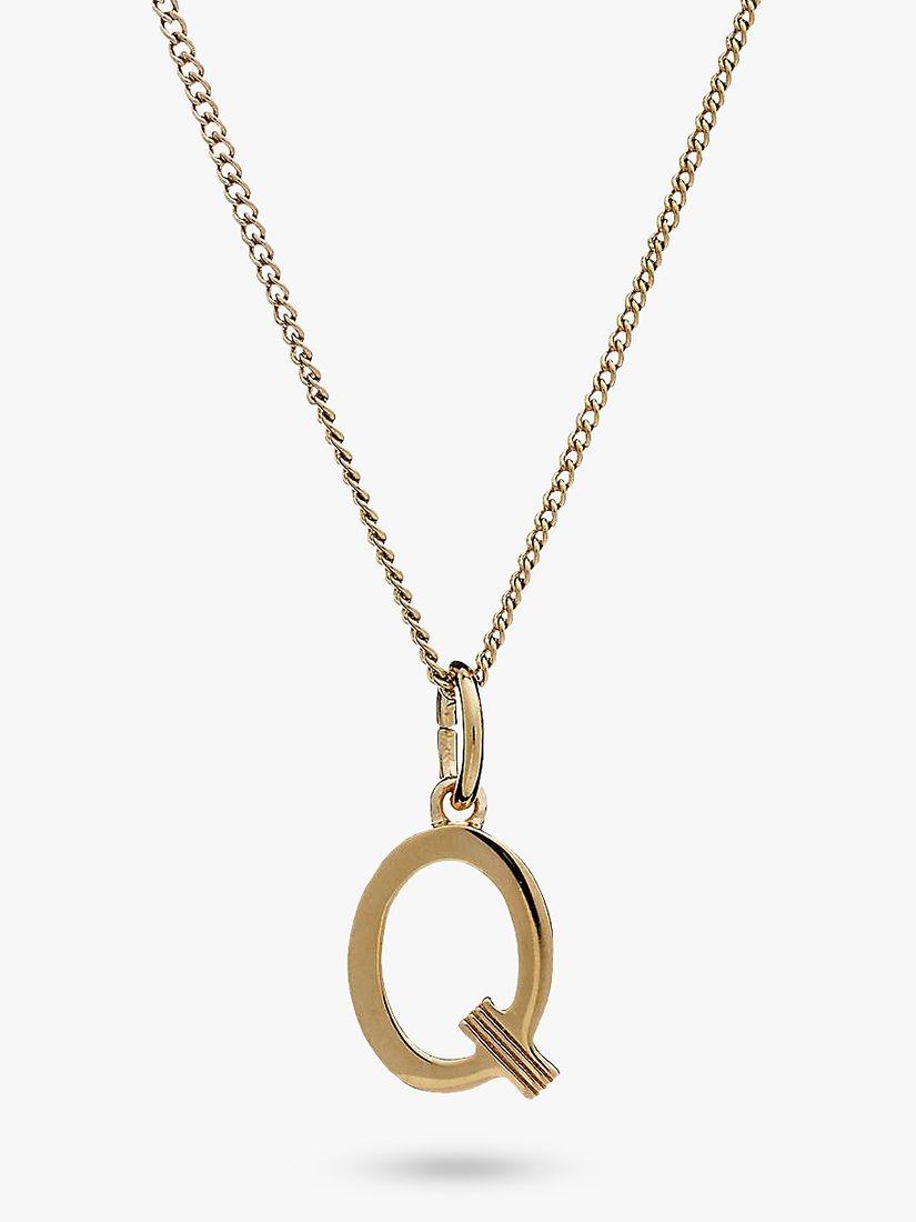 Product image 1 of 4, which shows Rachel Jackson London Initial Necklace, Gold, Q