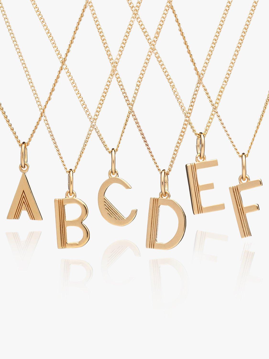 Product image 3 of 4, which shows Rachel Jackson London Initial Necklace, Gold, Q
