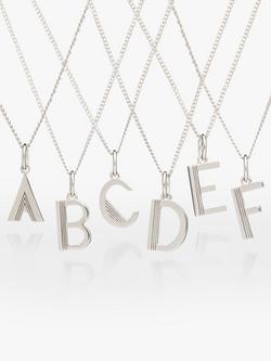 Rachel Jackson London Initial Necklace, Silver - view 2, B