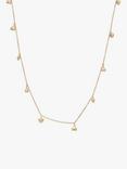Rachel Jackson London Untamed Deco Hearts Necklace, Gold