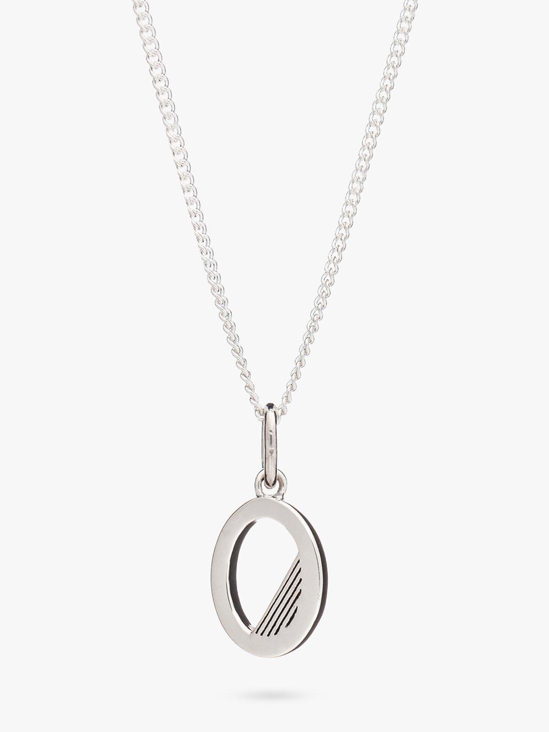 Product image 1 of 3, which shows Rachel Jackson London Initial Necklace, Silver, O