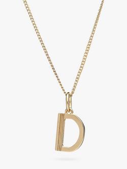 Rachel Jackson London Initial Necklace, Gold, D