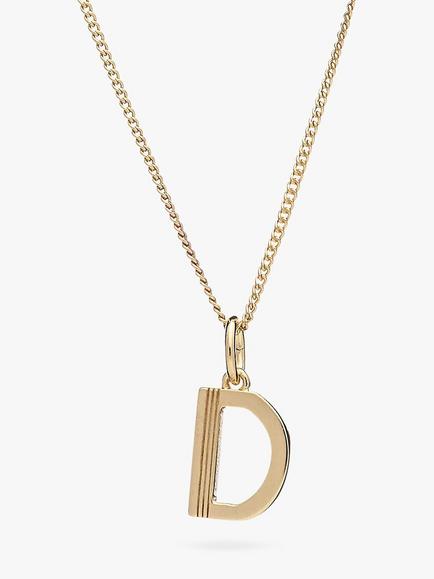 Rachel Jackson London Initial Necklace, Gold, Gold