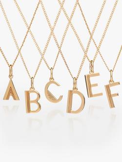 Rachel Jackson London Initial Necklace, Gold - view 2, D