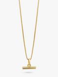 Rachel Jackson London Mini T-Bar Necklace, Gold