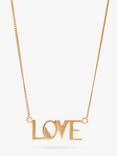 Rachel Jackson London Art Deco Love Necklace, Gold