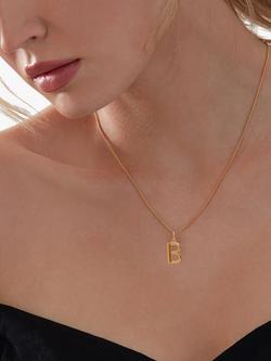 Rachel Jackson London Initial Necklace, Gold - view 2, B