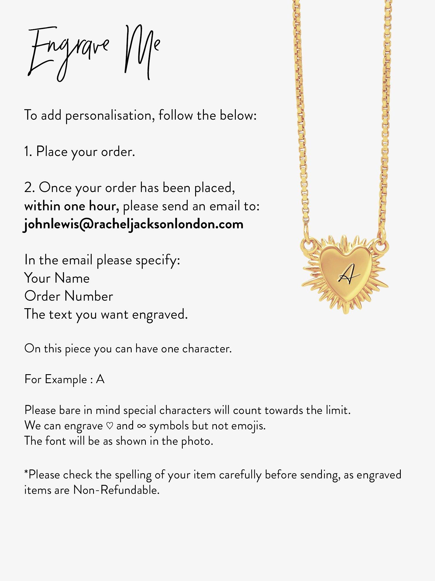 Product image 4 of 5, which shows Rachel Jackson London Personalised Electric Love Garnet Heart Necklace, Gold