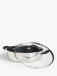 John Lewis 'The Pan' Stainless Steel Non-Stick Shallow Casserole, 28cm