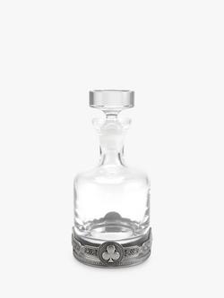 Royal Selangor Ace Whisky Glass Decanter, 750ml, Pewter Grey/Clear, Pewter Grey/Clear