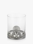 Royal Selangor Ace Clubs Glass Tumbler, 300ml, Pewter Grey/Clear