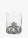 Royal Selangor Ace Diamonds Glass Tumbler, 300ml, Pewter Grey/Clear