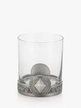 Royal Selangor Ace Diamonds Glass Tumbler, 300ml, Pewter Grey/Clear