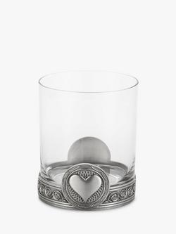 Royal Selangor Ace Spades Glass Tumbler, 300ml, Pewter Grey/Clear, Pewter Grey/Clear