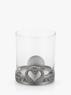 Royal Selangor Ace Spades Glass Tumbler, 300ml, Pewter Grey/Clear - view 2, Pewter Grey/Clear