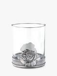 Royal Selangor Rose Glass Tumbler, 300ml, Pewter Grey/Clear