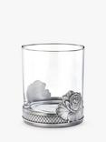 Royal Selangor Rose Glass Tumbler, 300ml, Pewter Grey/Clear