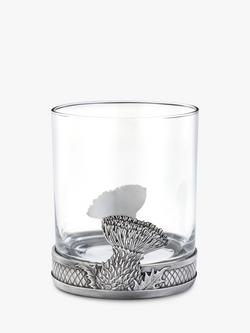 Royal Selangor Thistle Glass Tumbler, 300ml, Pewter Grey/Clear, Pewter Grey/Clear