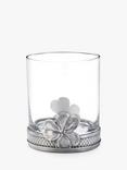 Royal Selangor Shamrock Glass Tumbler, 300ml, Pewter Grey/Clear