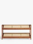 John Lewis Bamboo and Rattan 2 Tier Shoe Rack