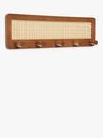 John Lewis Poly Rattan and Bamboo Hanging Rack, Cherry Wood