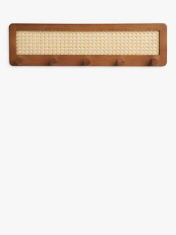 John Lewis Poly Rattan and Bamboo Hanging Rack, Cherry Wood - view 2, Cherry Wood/Rattan