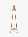 John Lewis Poly Rattan and Bamboo Coat Stand, Cherry Wood